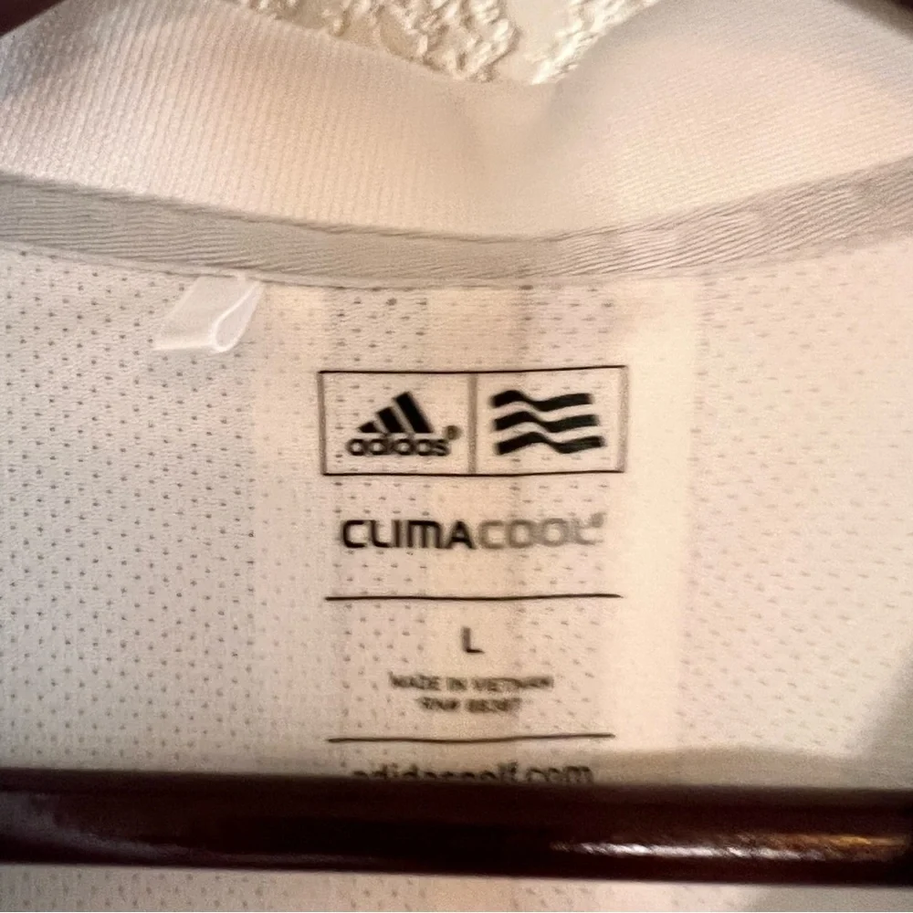 Adidas Clima Cool Striped Golf Polo Size Large
